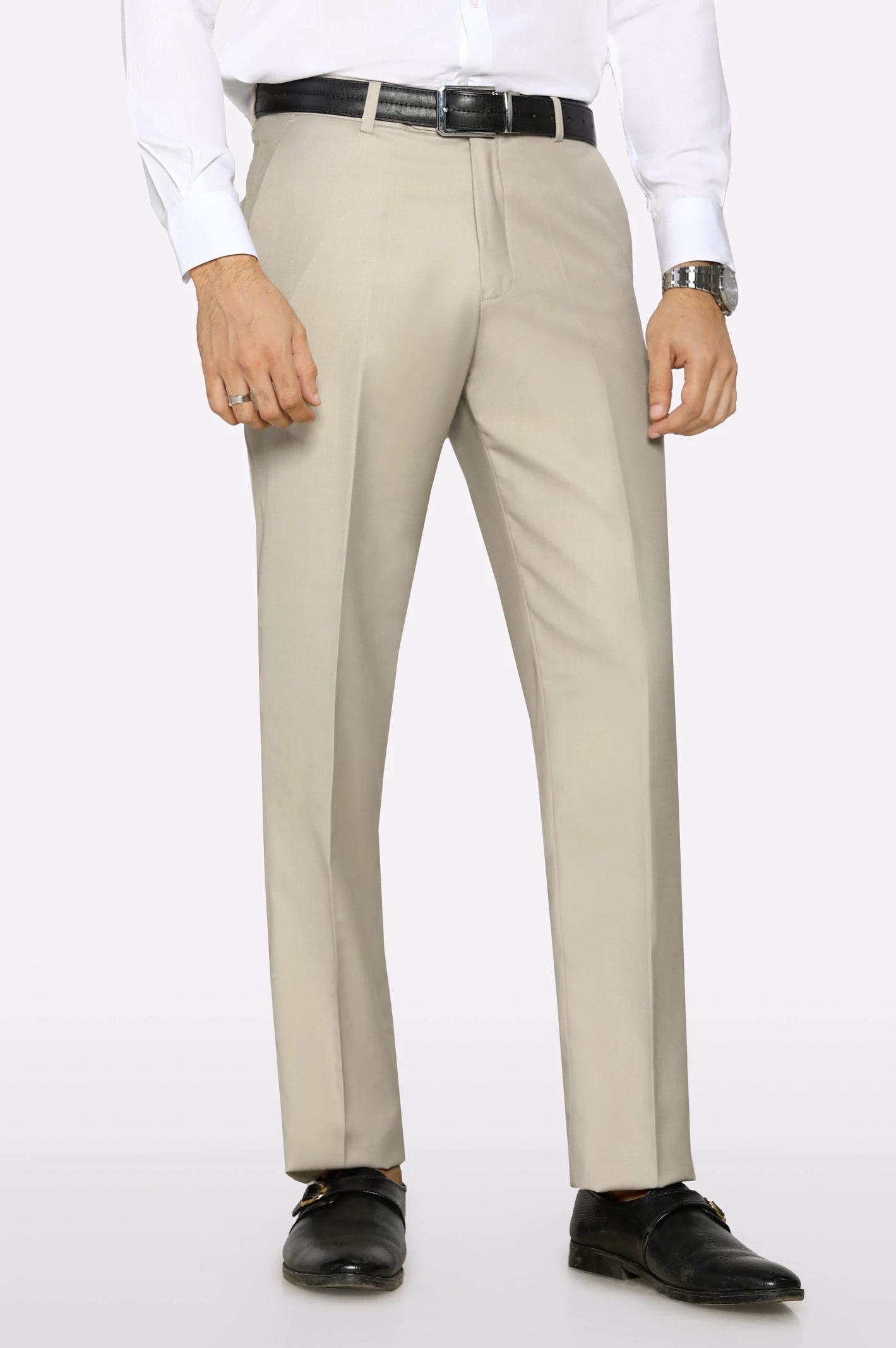 Fawn Regular Fit Formal Trouser