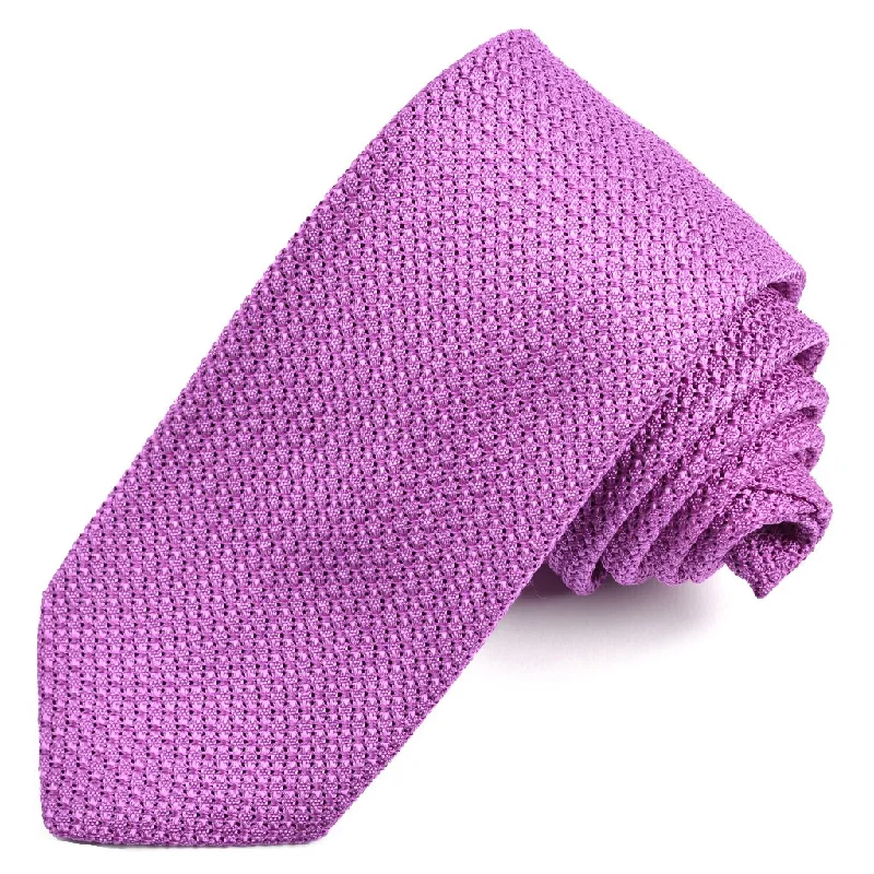 Solid Garza Grossa Grenadine Italian Silk Tie in Lavender by Dion Neckwear