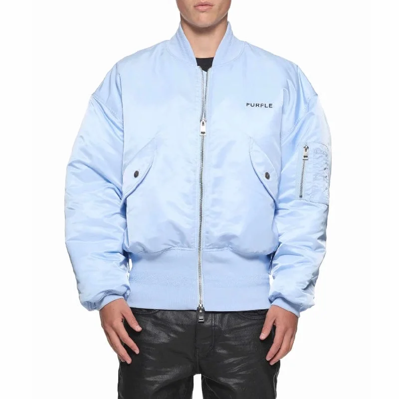 Purple Brand Wordmark Bomber Jacket (Windsurfur Light Blue) M6051-PWSF424