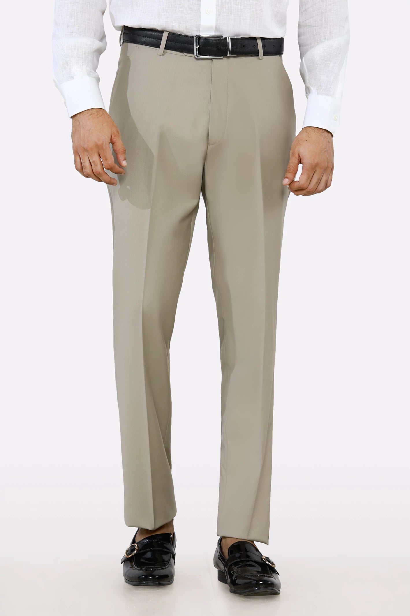 Sand Regular Fit Formal Trouser