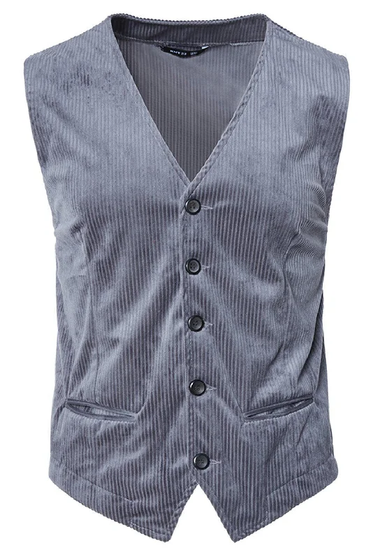 Oslo Velvet Vest - Anthracite