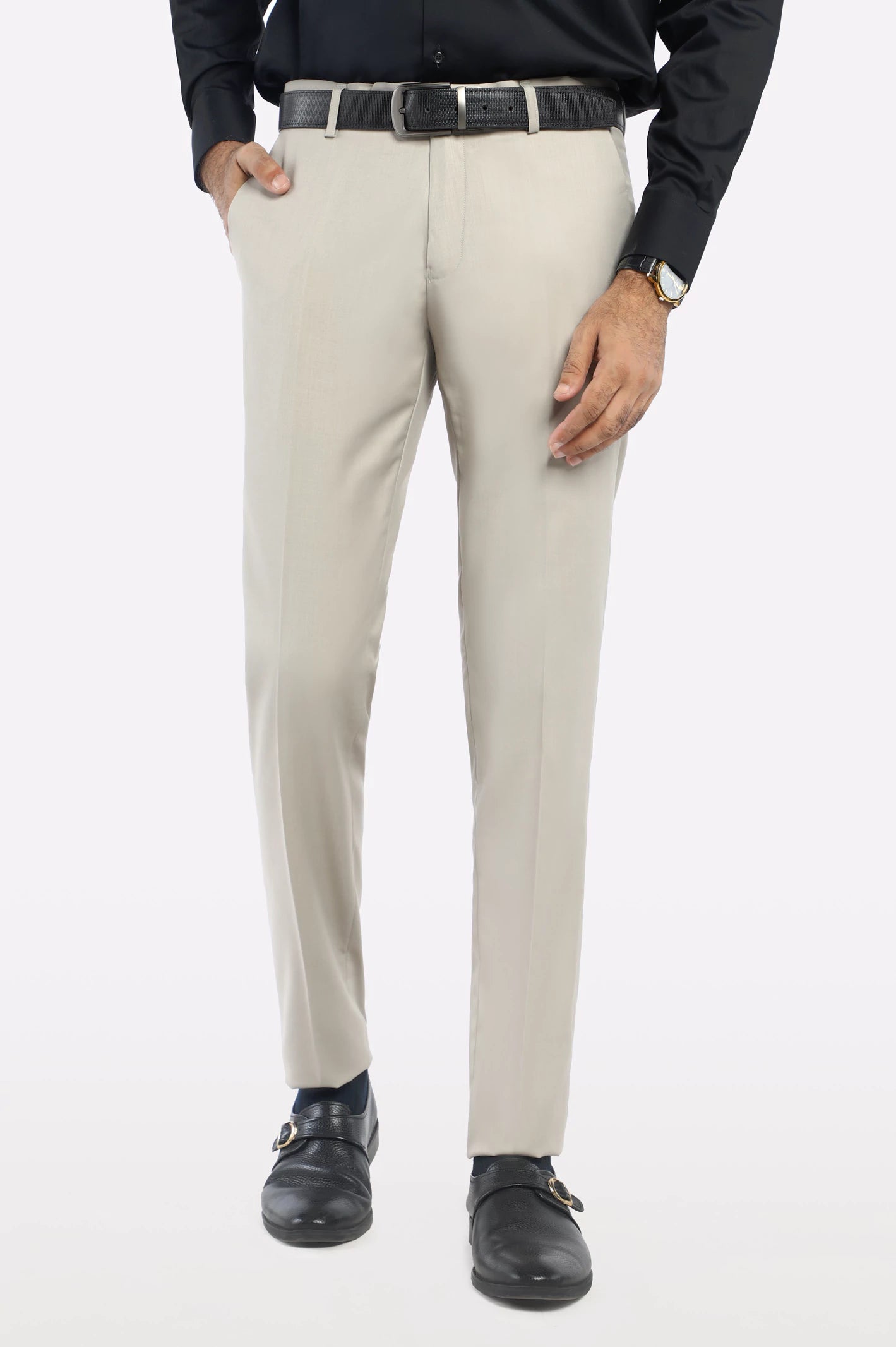 Fawn Slim Fit Formal Trouser