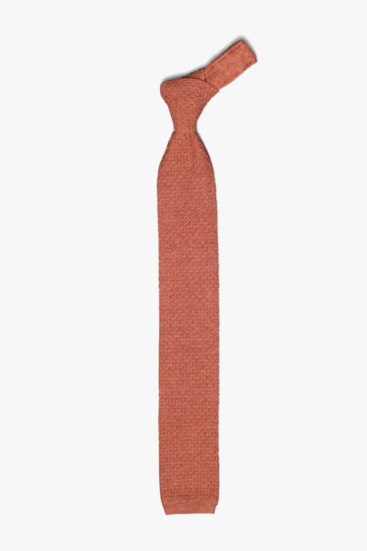 Cotton knitted Tie - Sand Orange