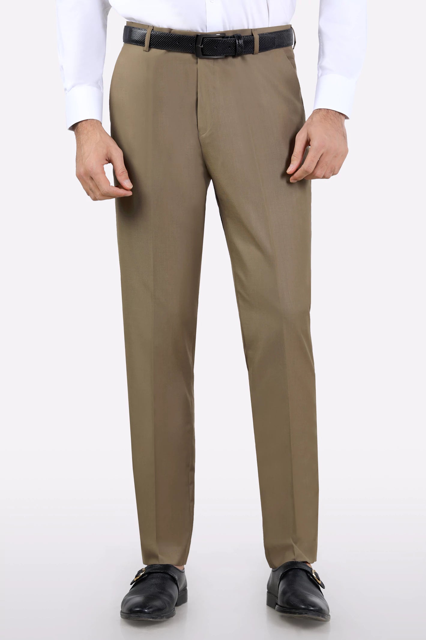 Brown Regular Fit Formal Trouser