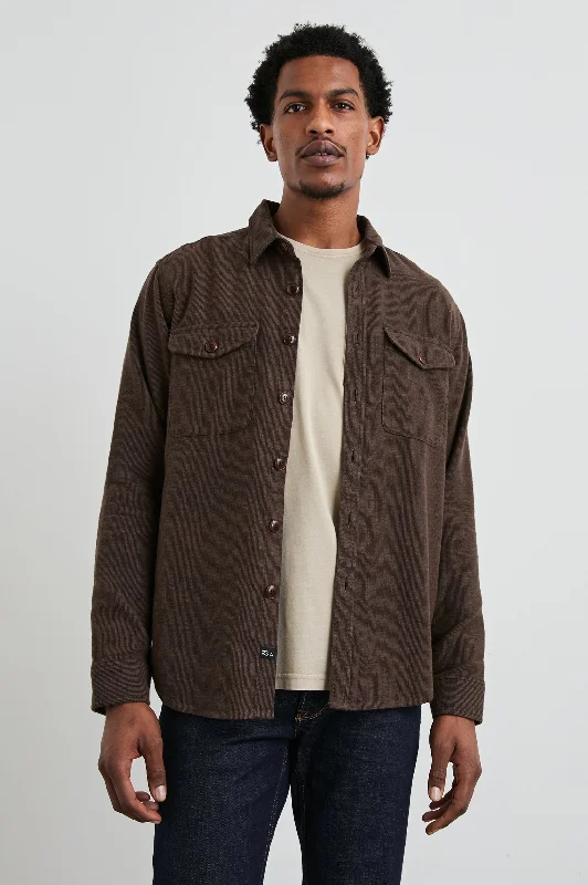 BURR SHIRT JACKET - PINE CONE