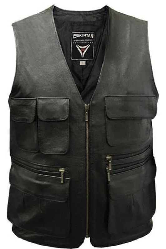 Multi-pocket Biker Vest - Trapper