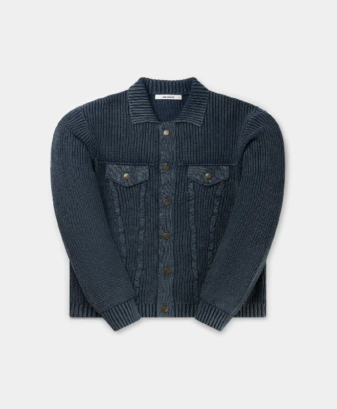 Blue Tano Knit Cardigan