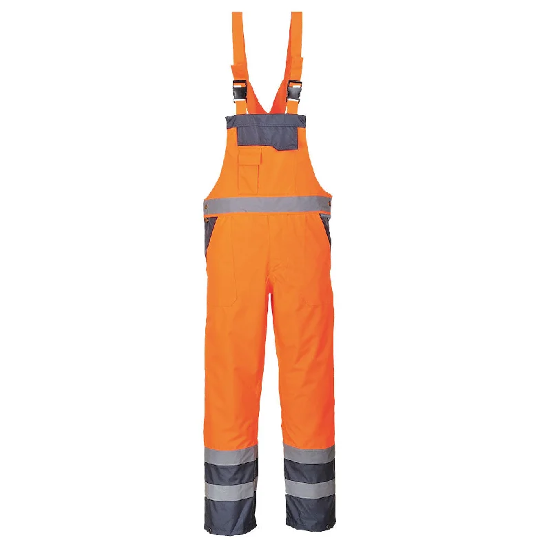 Portwest S488 Contrast Hi Vis Bib & Brace - Unlined