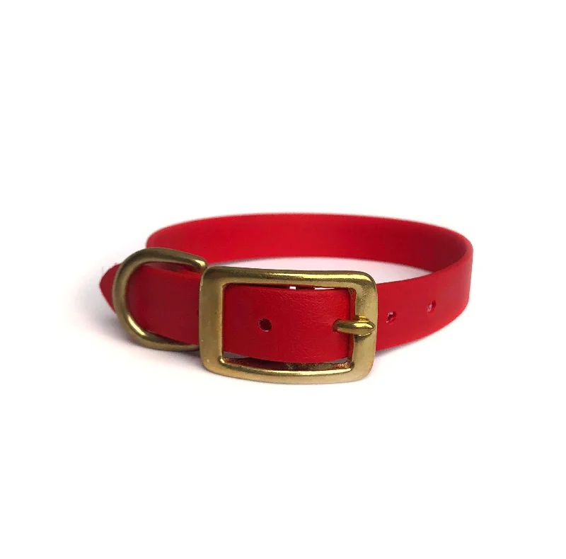 Vegan Leather Collar |  Red