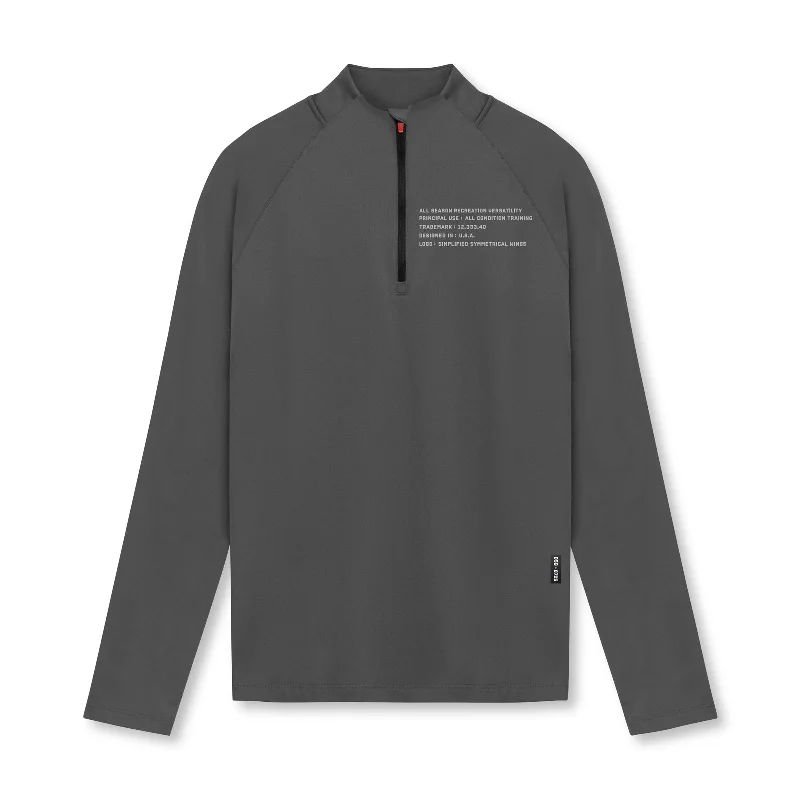 0725. Core Fitted Quarter Zip  - Space Grey