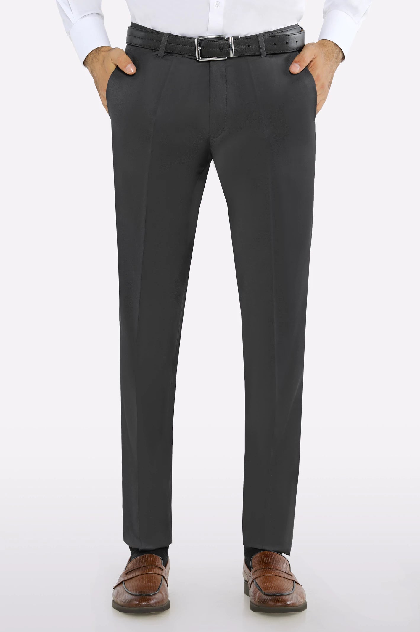 Dark Grey Slim Fit Formal Trouser