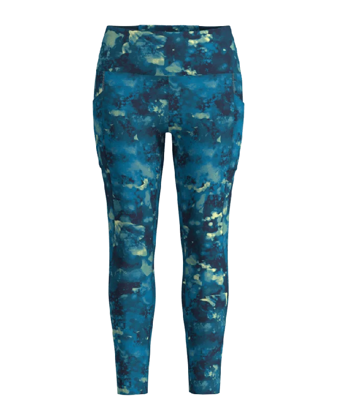 Women's Active Printed 7/8 Legging - Twilight Blue Watercolor