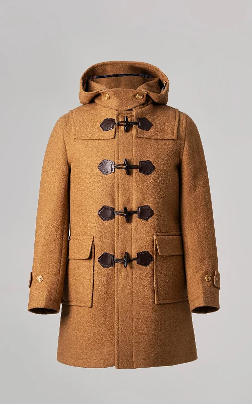 MEN'S HOODED DUFFLE COAT MUSTARD