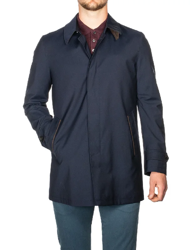 Eros City Raincoat Navy