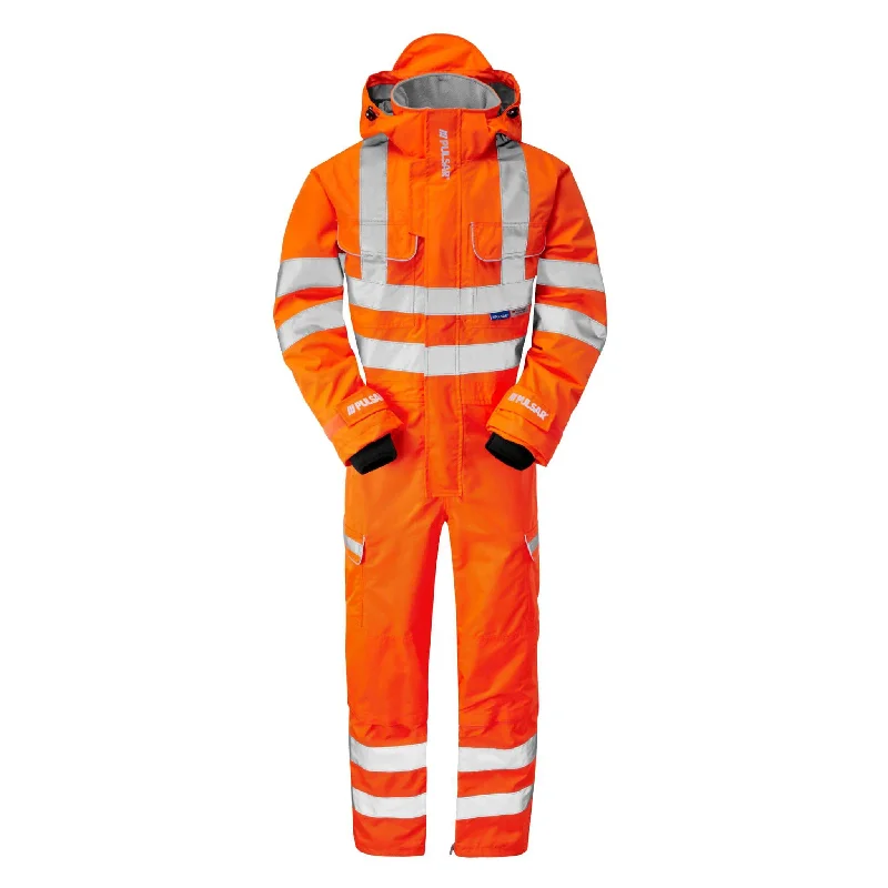 PULSAR PR505 Rail Spec Unlined Hi Vis Waterproof Coverall