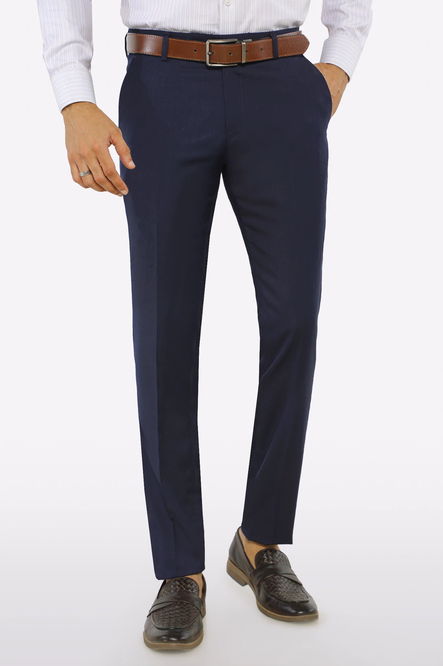 Royal Blue Slim Fit Formal Trouser