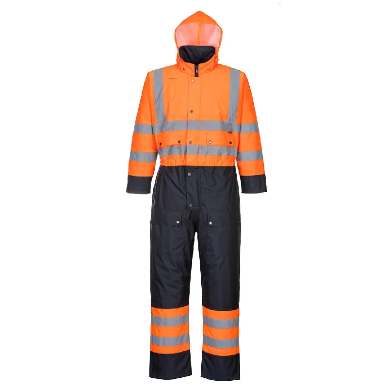 Portwest S485 Hi Vis Contrast Coveralls - Lined