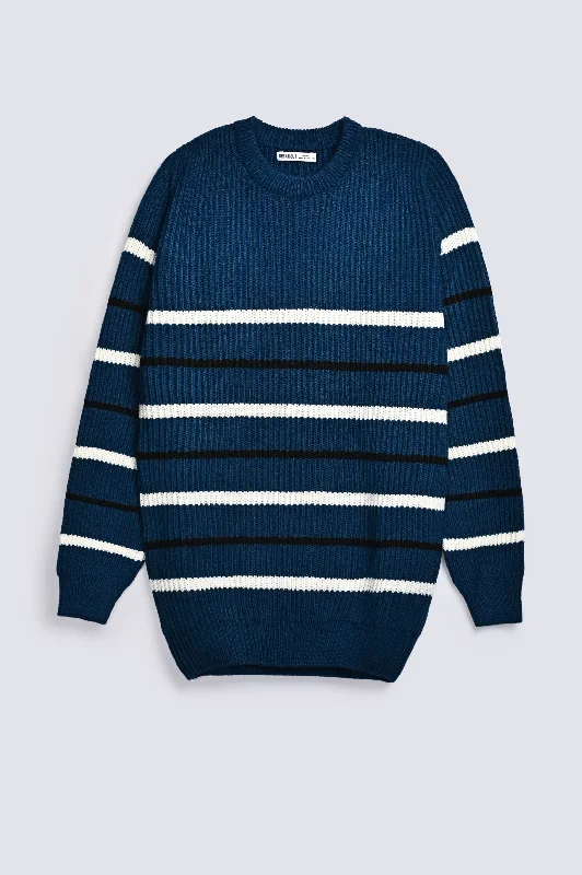 CONTRAST STRIPER SWEATER