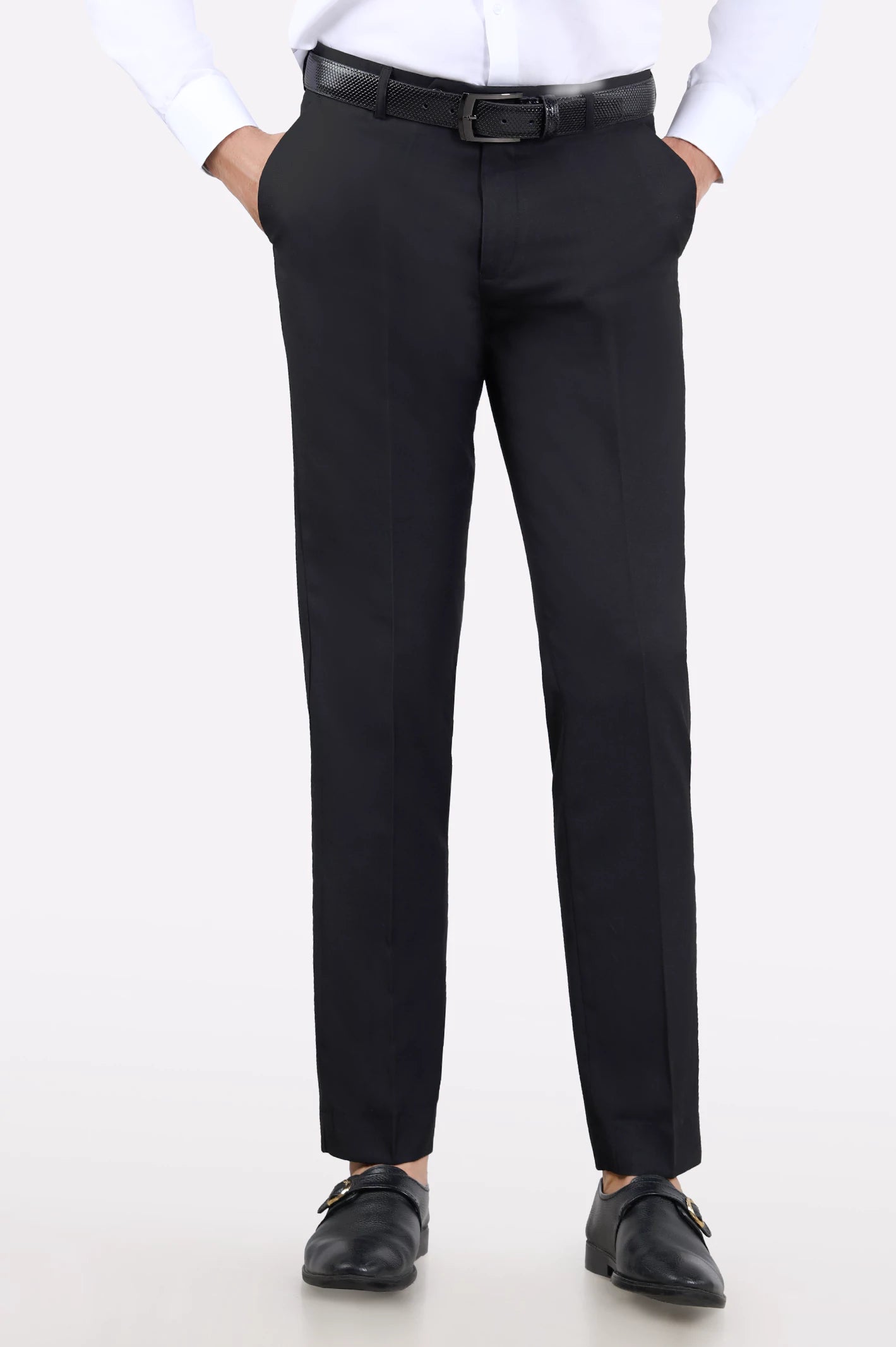 Black Regular Fit Formal Trouser