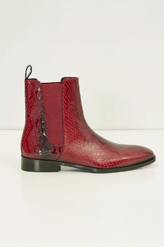 Essential Chelsea Boot - Red Embossed