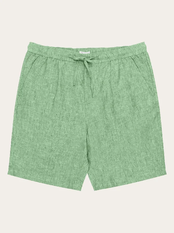 Loose Linen shorts - Shale Green