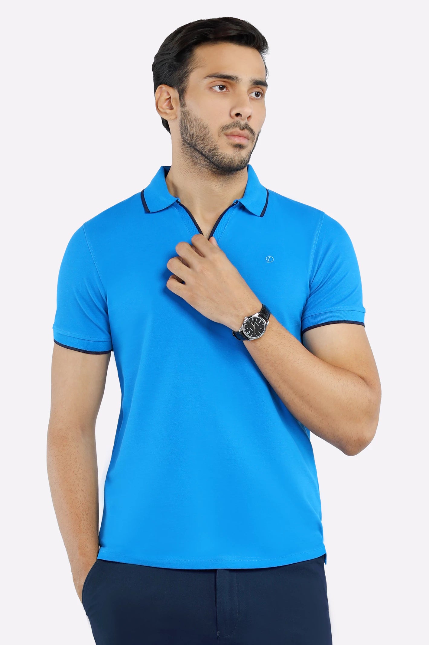 Jacquard Collar Polo