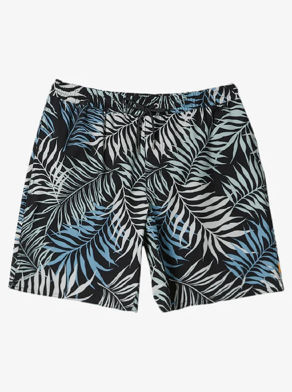 Waterman Wild Fern 17" Swim Trunks - Wild Fern Black