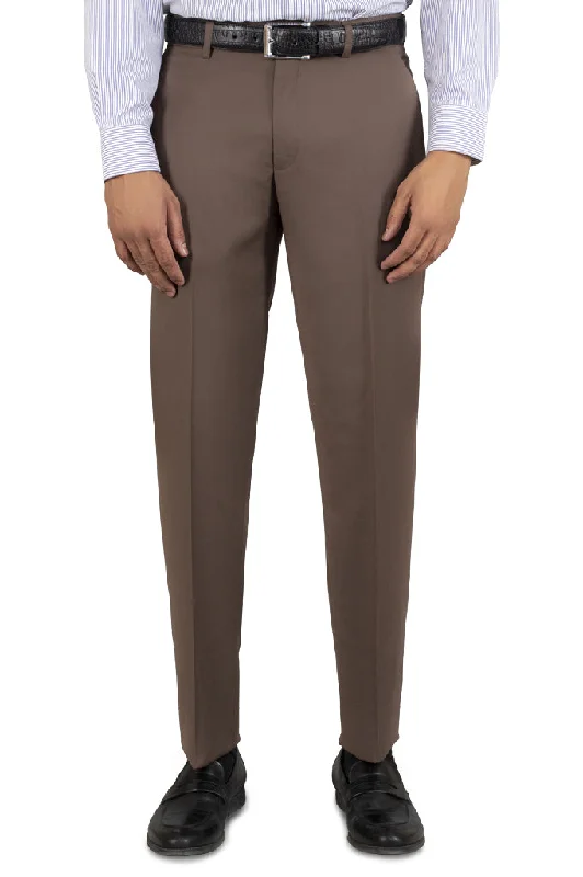 Olive Wash & Wear Regular Fit Trouser