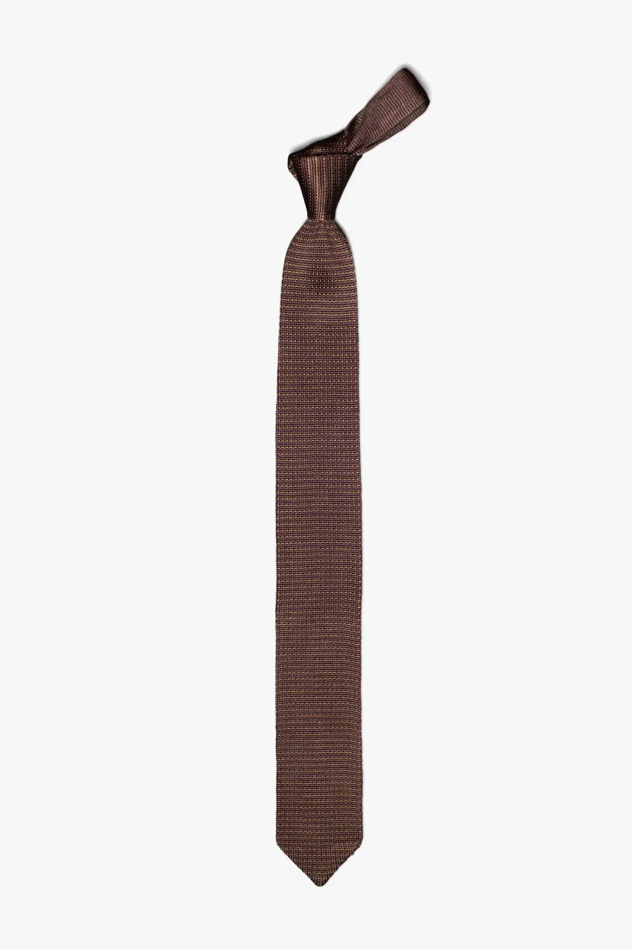 Silk Noise Tie - Brown