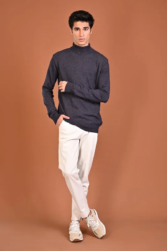 CASHMERE FEEL HIGH NECK SWEATER