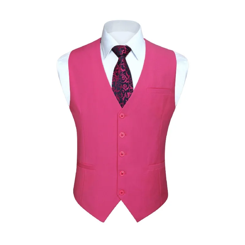 Formal Suit Vest - HOT PINK