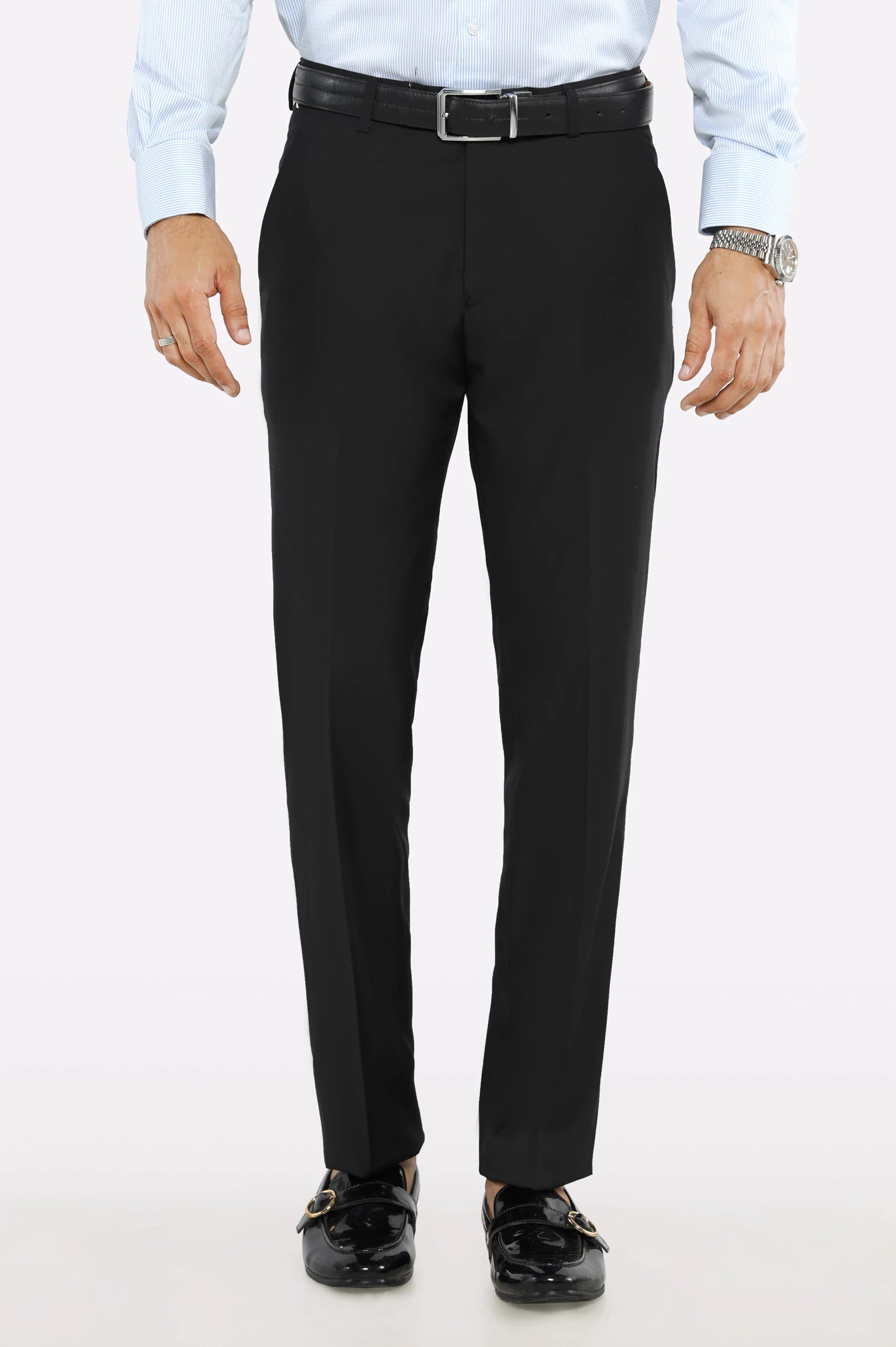 Black Regular Fit Formal Trouser