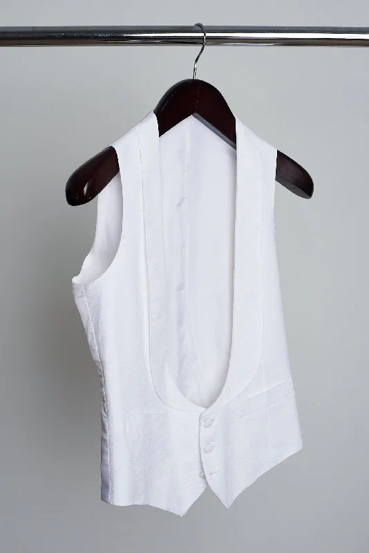 Classic White Formal Vest