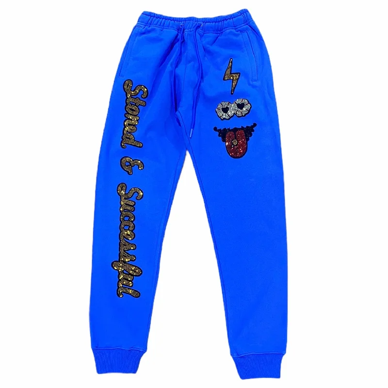 Roku Studio Rhinestone Stoned Joggers (Royal Blue) RK4480519-RYB