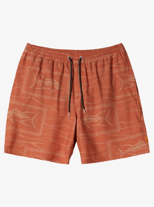 Waterman Reef Point Volley 17" Swim Trunks - Reef Point Mango