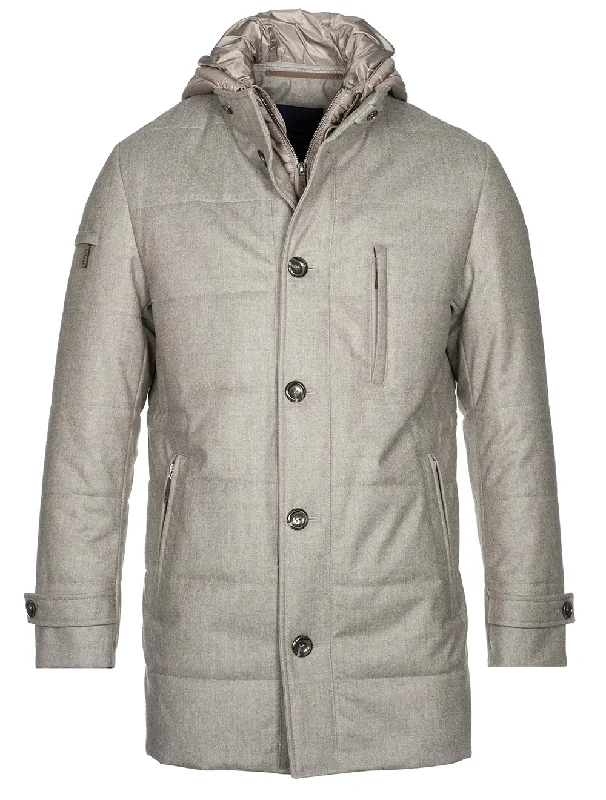 Kirk Hooded Jacket Beige