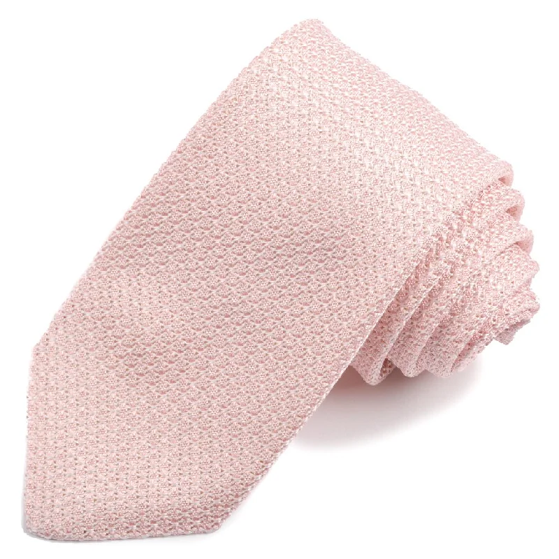 Solid Garza Grossa Grenadine Italian Silk Tie in Pink by Dion Neckwear