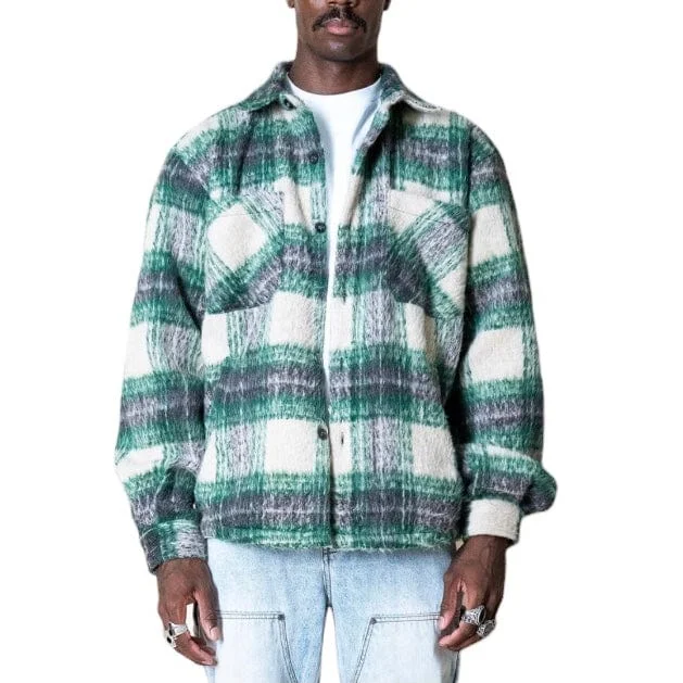 Eptm Side Slit Flannel (Green) EP11722