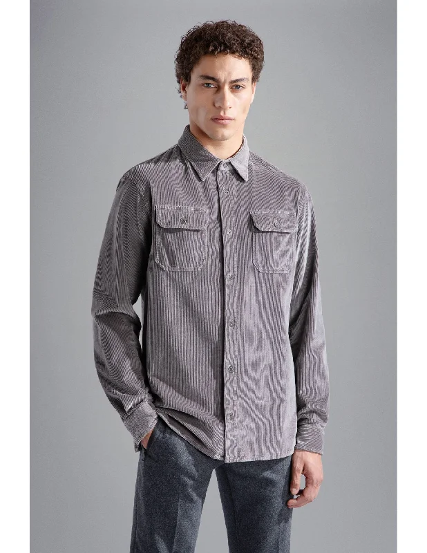 Velvet Overshirt | Graphite