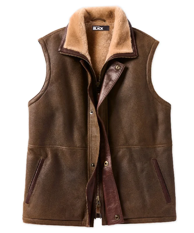 Westport Black Shearling Vest