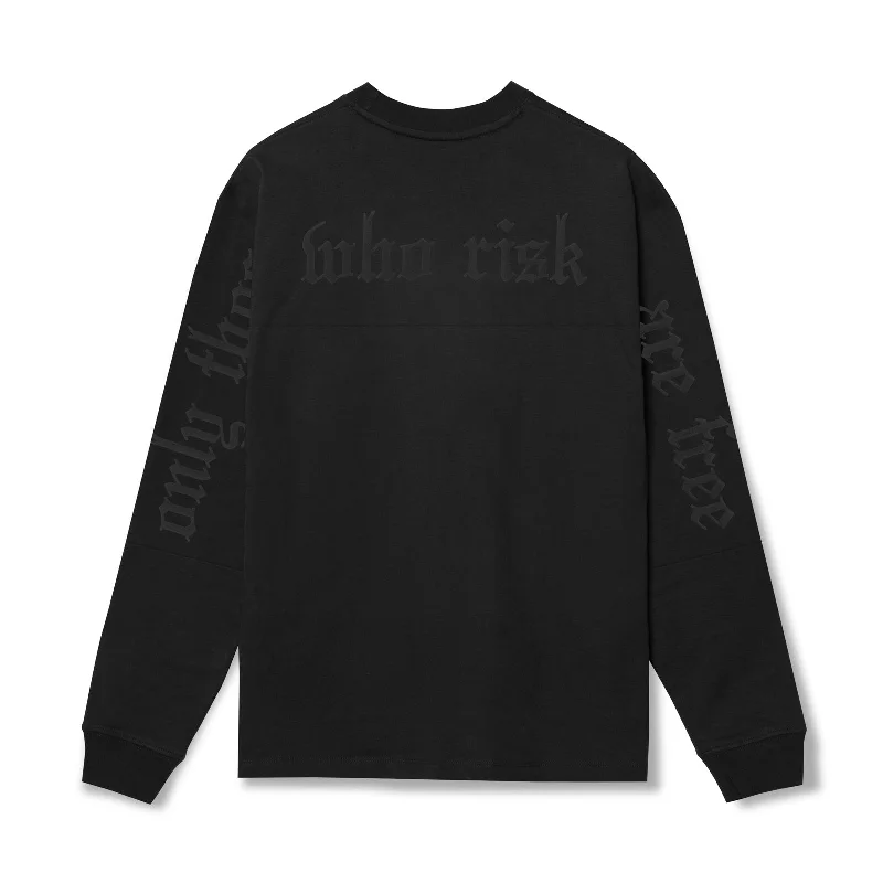 0851. Tech Essential™ Relaxed Long Sleeve  -  Black/Black "OTWR"