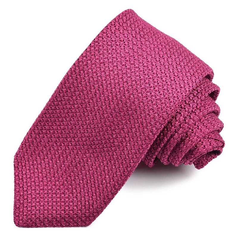 Solid Garza Grossa Grenadine Italian Silk Tie in Berry by Dion Neckwear