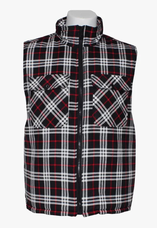 Pilbara Zipper Flannelette Quilted Vest