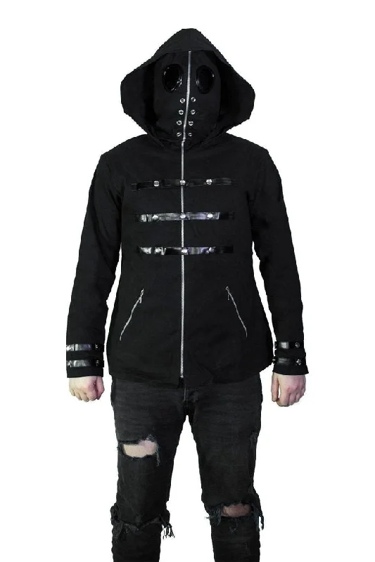 Metal Caps Black Goggles Short Cotton Jacket - Berthold