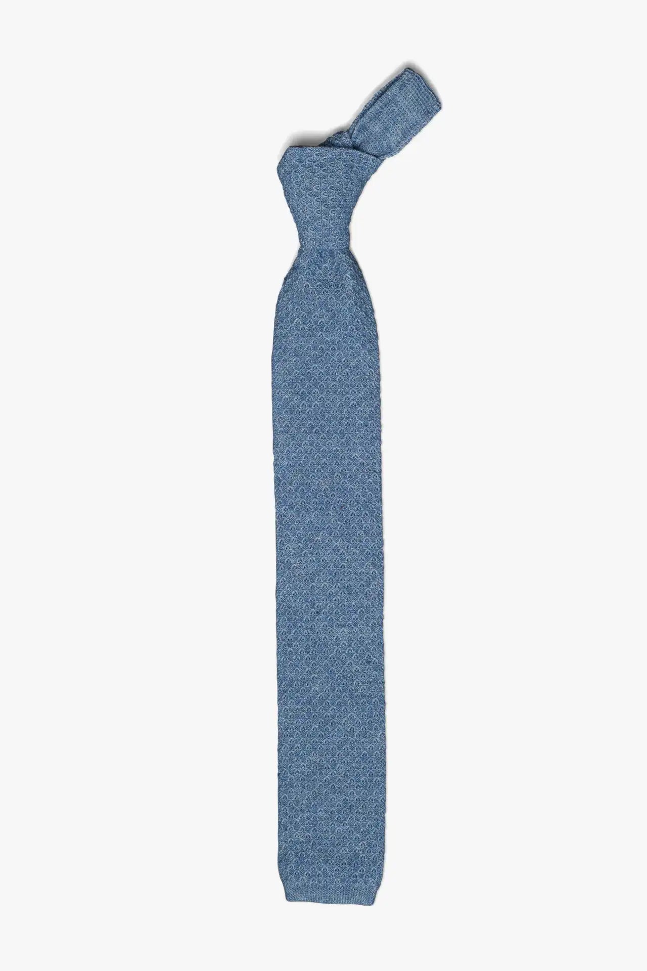 Cotton knitted Tie - Blue