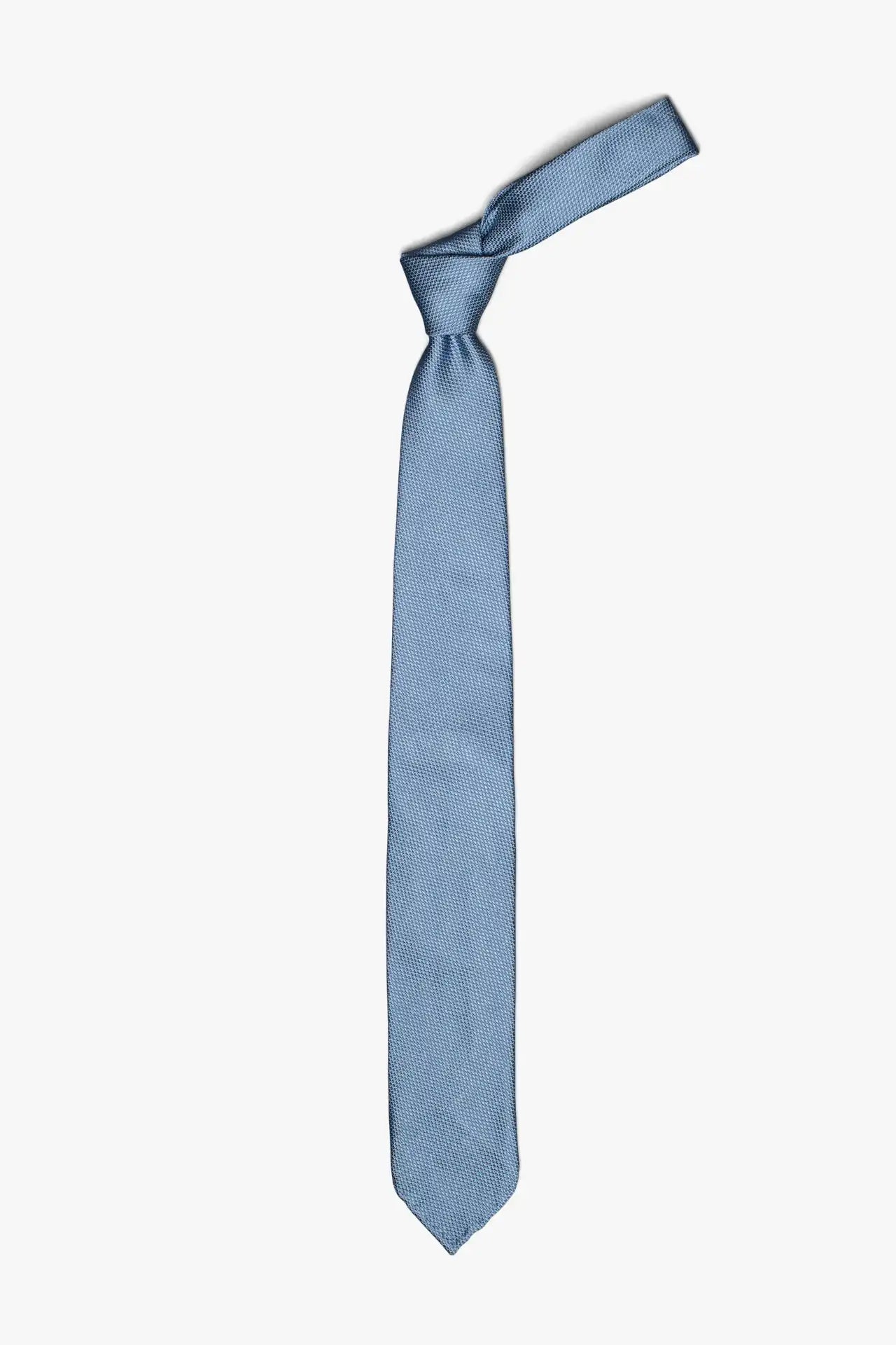 The Solid 3 fold Tie - Blue