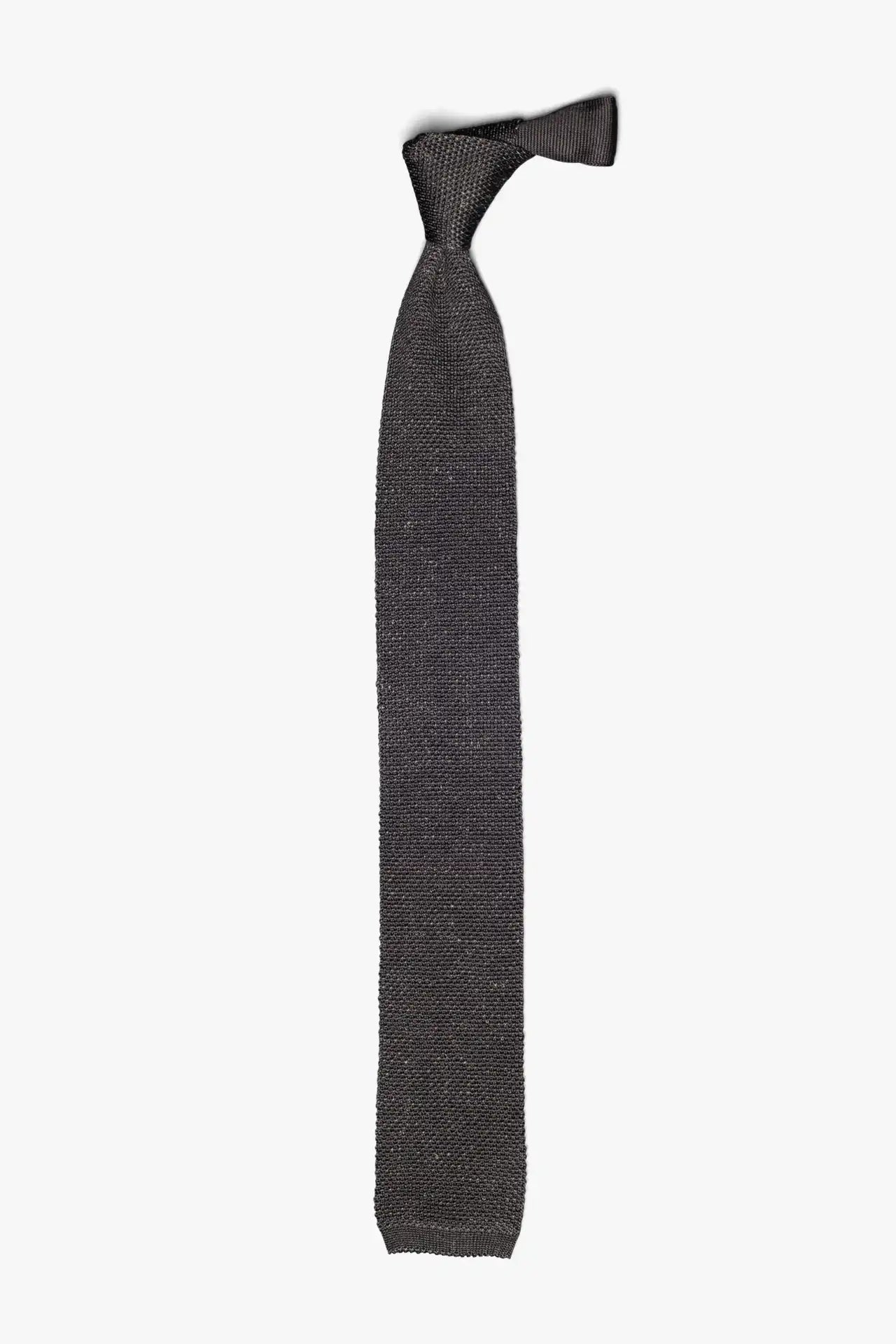 Silk Linen Tie - Navy Blue Melange