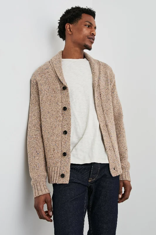 CORDEN CARDIGAN - OATMEAL SPECKLE