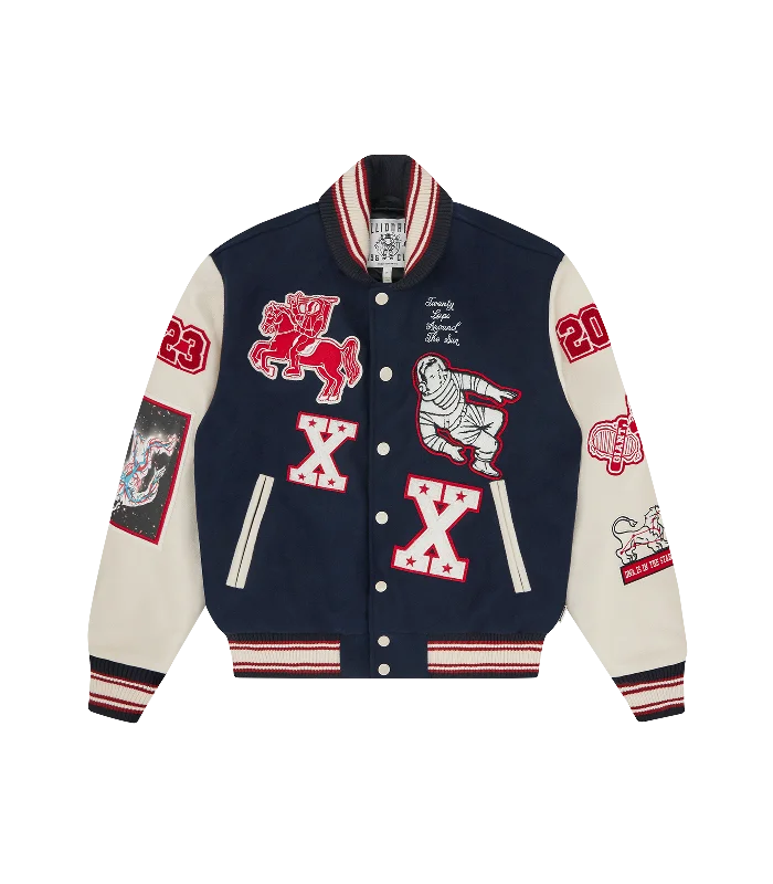 20TH ANNIVERSARY LEATHER SLEEVE VARSITY JACKET