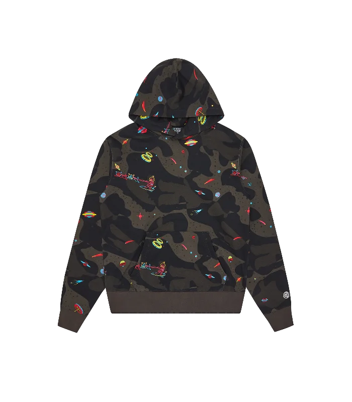 A/O SPACE CAMO POPOVER HOOD - BLACK